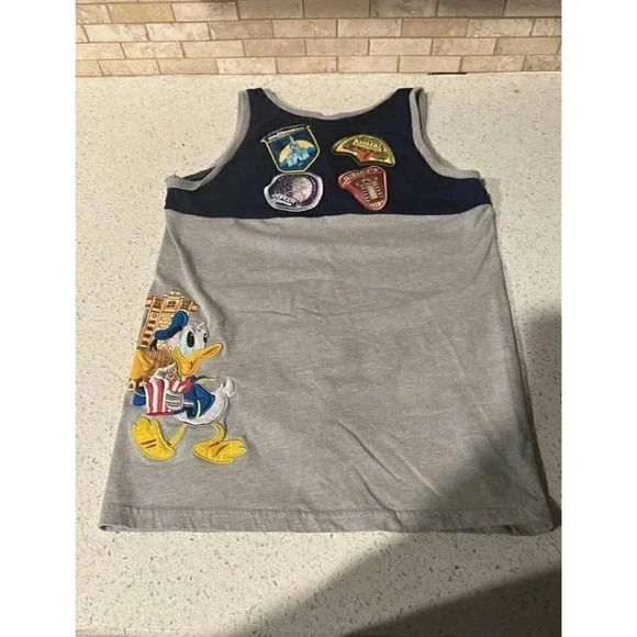 disney parks embroidered tank top with park badges BAR - Picture 2 of 5
